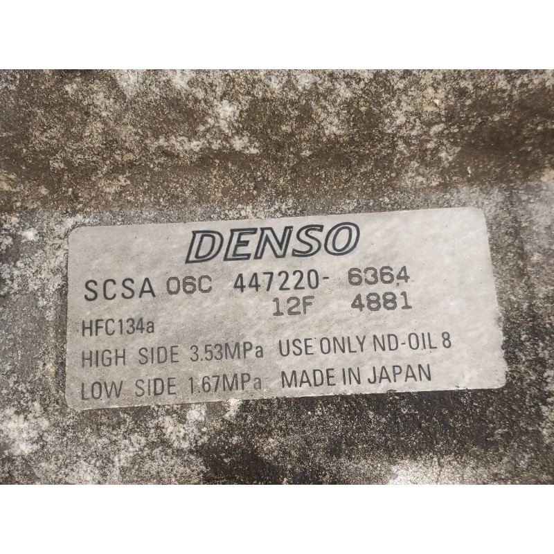 Recambio de compresor aire acondicionado para toyota corolla (e12) 1.6 linea luna berlina referencia OEM IAM 4472206364  