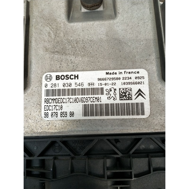 Recambio de centralita motor uce para peugeot partner kasten referencia OEM IAM 0281030546980788598096667295802234925  