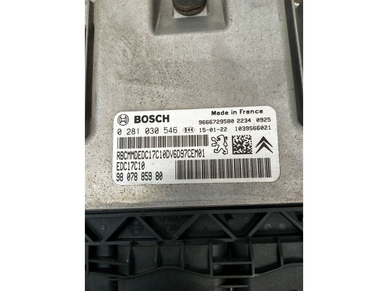 Recambio de centralita motor uce para peugeot partner kasten referencia OEM IAM 0281030546980788598096667295802234925  
