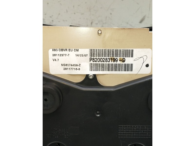 Recambio de cuadro instrumentos para opel vivaro furgón/combi (07.2006 =>) referencia OEM IAM P8200283199281123777281177168  