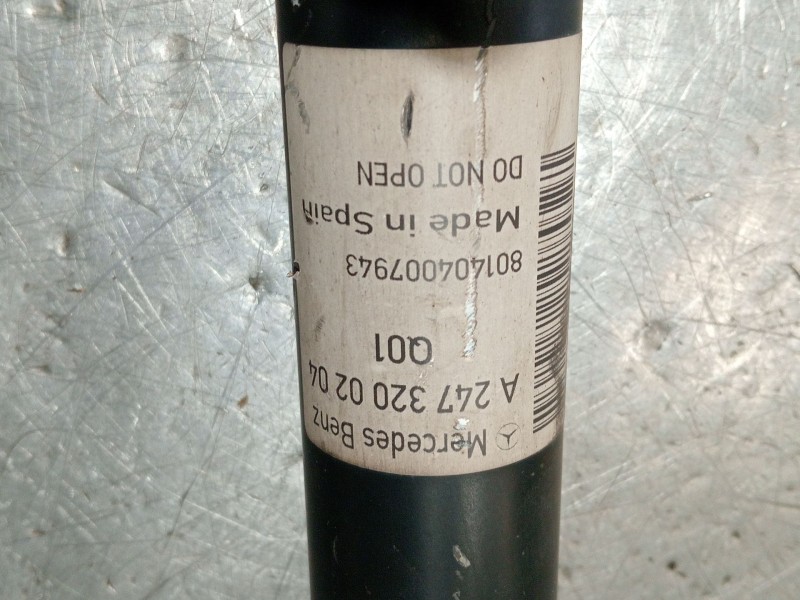 Recambio de amortiguador trasero derecho para mercedes-benz clase gla (bm 247) referencia OEM IAM A2473200204 801404007943 