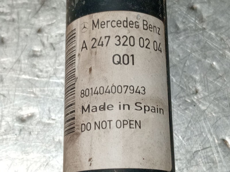 Recambio de amortiguador trasero izquierdo para mercedes-benz clase gla (bm 247) referencia OEM IAM A2473200204 801404007943 