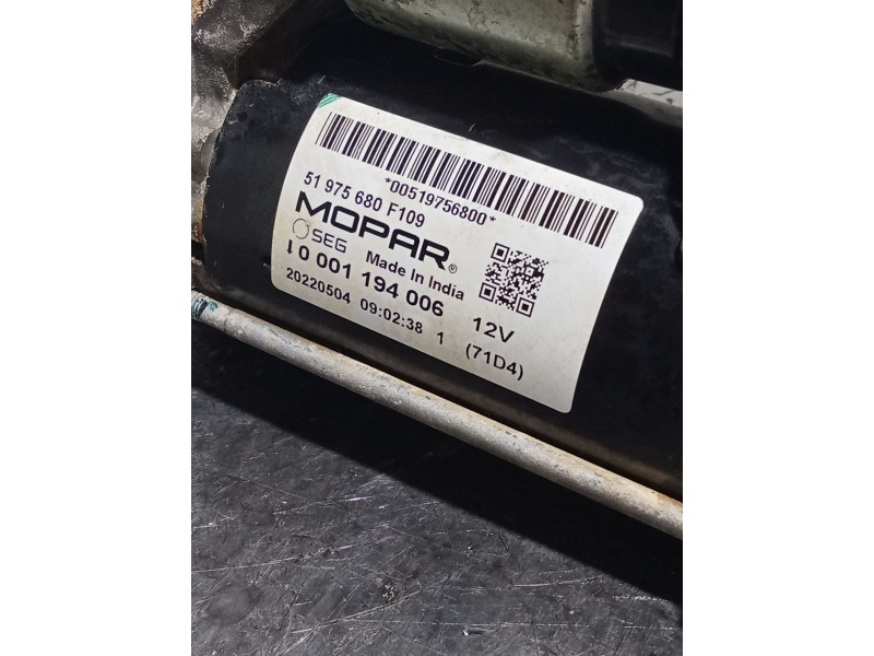 Recambio de motor arranque para fiat 500 312 1.0 hybrid referencia OEM IAM 0001194006 51975680F109 