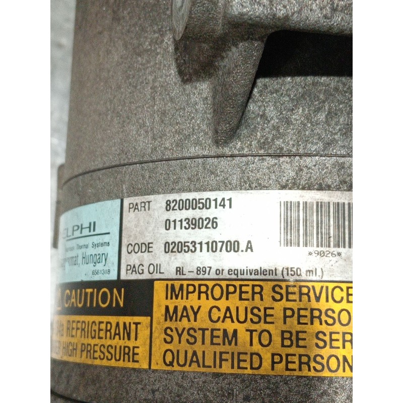 Recambio de compresor aire acondicionado para renault megane ii berlina 5p referencia OEM IAM 8200050141 01139026 