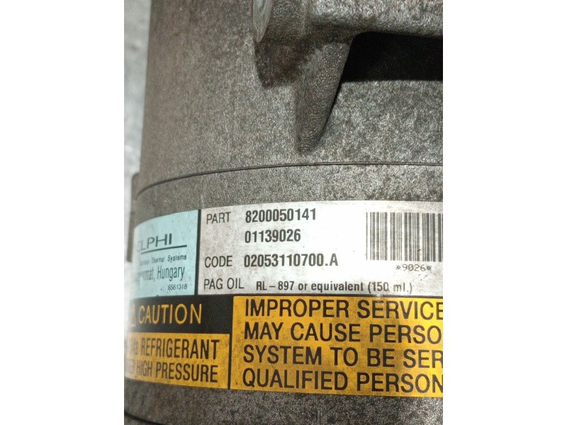 Recambio de compresor aire acondicionado para renault megane ii berlina 5p referencia OEM IAM 8200050141 01139026 