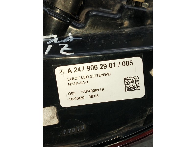 Recambio de piloto trasero izquierdo para mercedes-benz clase gla (bm 247) referencia OEM IAM a2479062901  