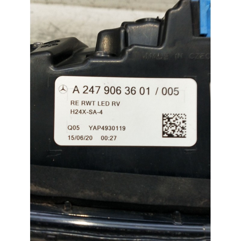 Recambio de piloto trasero derecho interior para mercedes-benz clase gla (bm 247) referencia OEM IAM a2479063601  