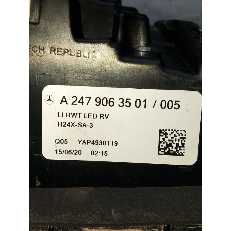 Recambio de piloto trasero izquierdo interior para mercedes-benz clase gla (bm 247) referencia OEM IAM a2479063501  