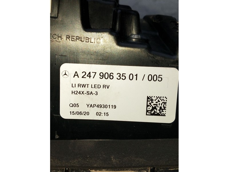 Recambio de piloto trasero izquierdo interior para mercedes-benz clase gla (bm 247) referencia OEM IAM a2479063501  