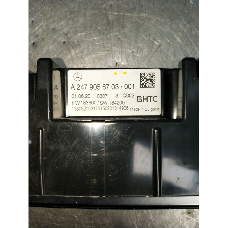 Recambio de mando calefaccion / aire acondicionado para mercedes-benz clase gla (bm 247) referencia OEM IAM A247905670303073Q002