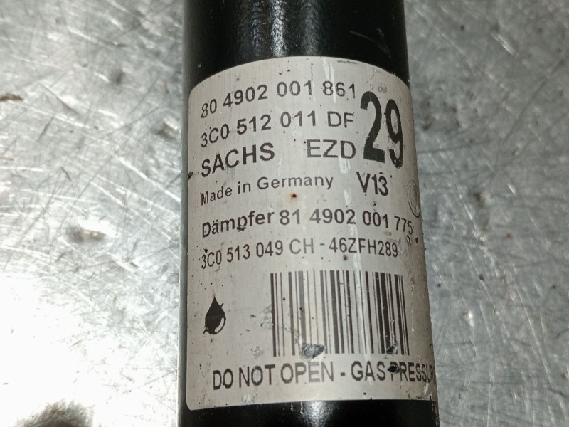 Recambio de amortiguador trasero para volkswagen passat cc (357) 2.0 tdi referencia OEM IAM 3C0512011DF 804902001861 3C0513049CH