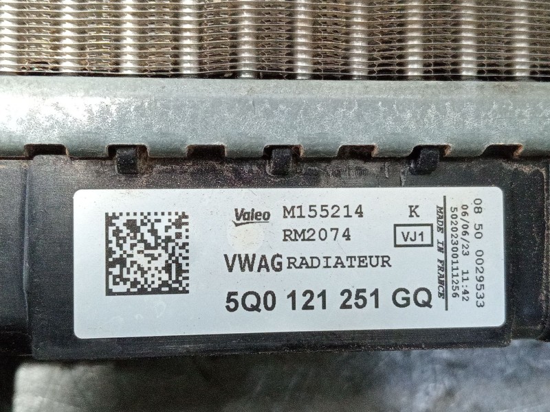 Recambio de radiador agua para cupra formentor referencia OEM IAM 5Q0121251GQ M155214 