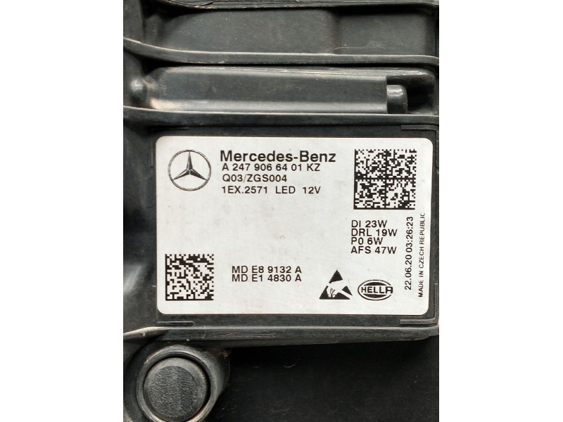 Recambio de faro derecho para mercedes-benz clase gla (bm 247) referencia OEM IAM a2479066401 xenon 