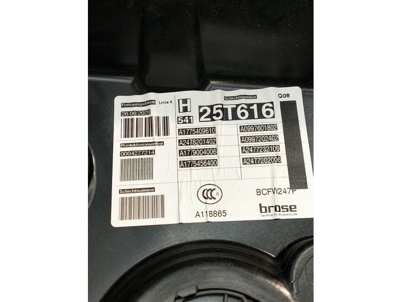 Recambio de elevalunas delantero derecho para mercedes-benz clase gla (bm 247) referencia OEM IAM a1775409610a2478201402a0997601