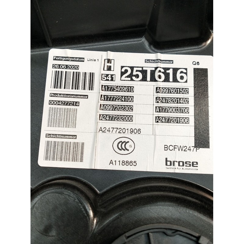 Recambio de elevalunas delantero izquierdo para mercedes-benz clase gla (bm 247) referencia OEM IAM a1775409610a1777224100a09976