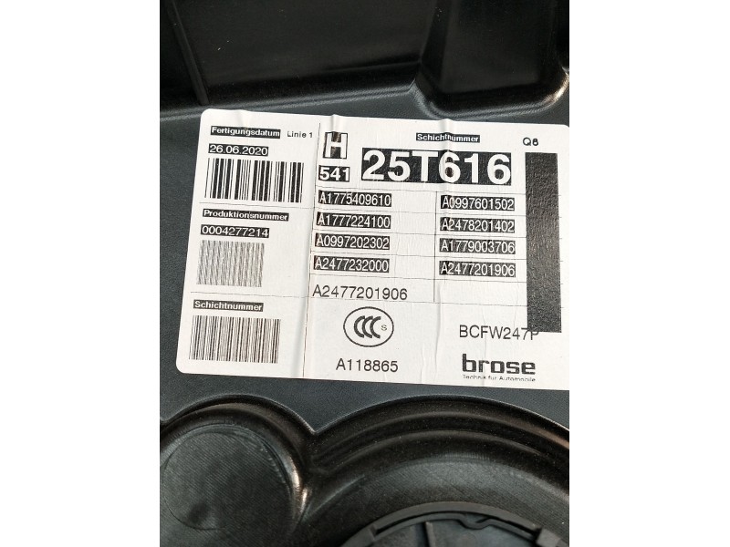 Recambio de elevalunas delantero izquierdo para mercedes-benz clase gla (bm 247) referencia OEM IAM a1775409610a1777224100a09976