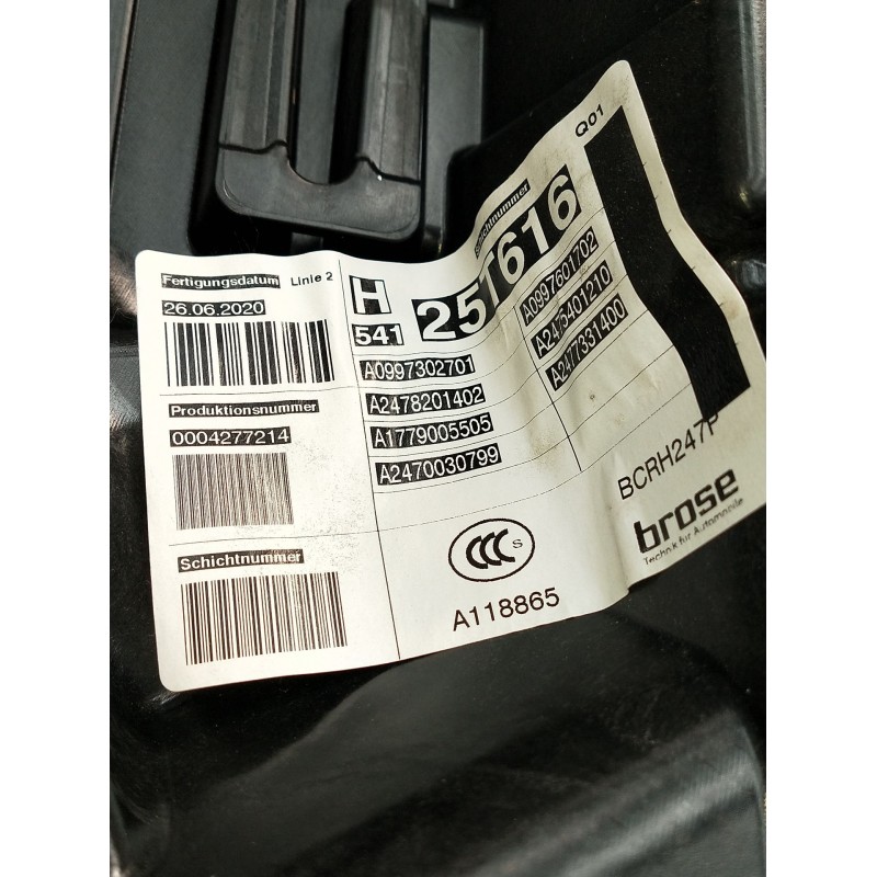 Recambio de elevalunas trasero izquierdo para mercedes-benz clase gla (bm 247) referencia OEM IAM a0997302701a2478201402a0997601