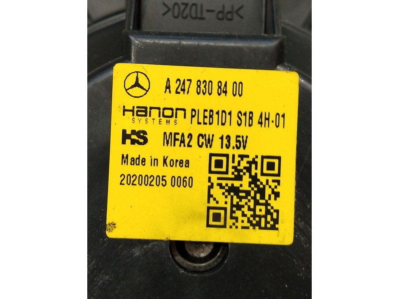 Recambio de motor calefaccion para mercedes-benz clase gla (bm 247) referencia OEM IAM a2478308400  