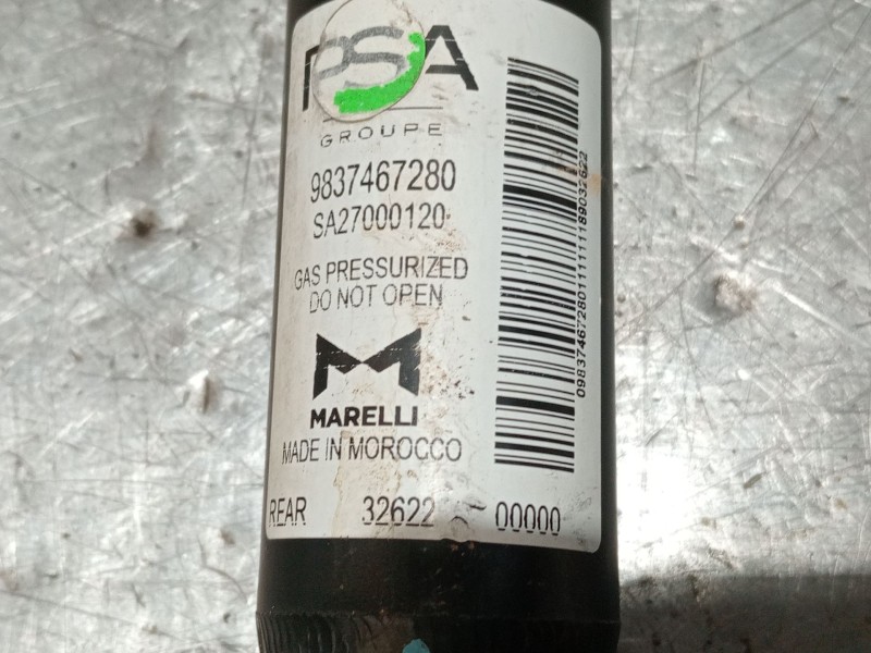 Recambio de amortiguador trasero izquierdo para opel corsa f referencia OEM IAM 9837467280 SA27000120 