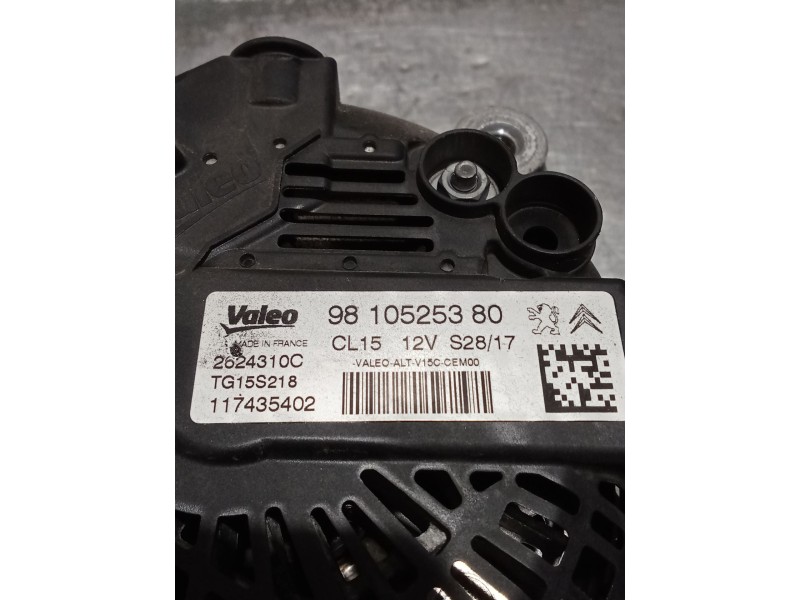 Recambio de alternador para peugeot 208 referencia OEM IAM 9810525380  