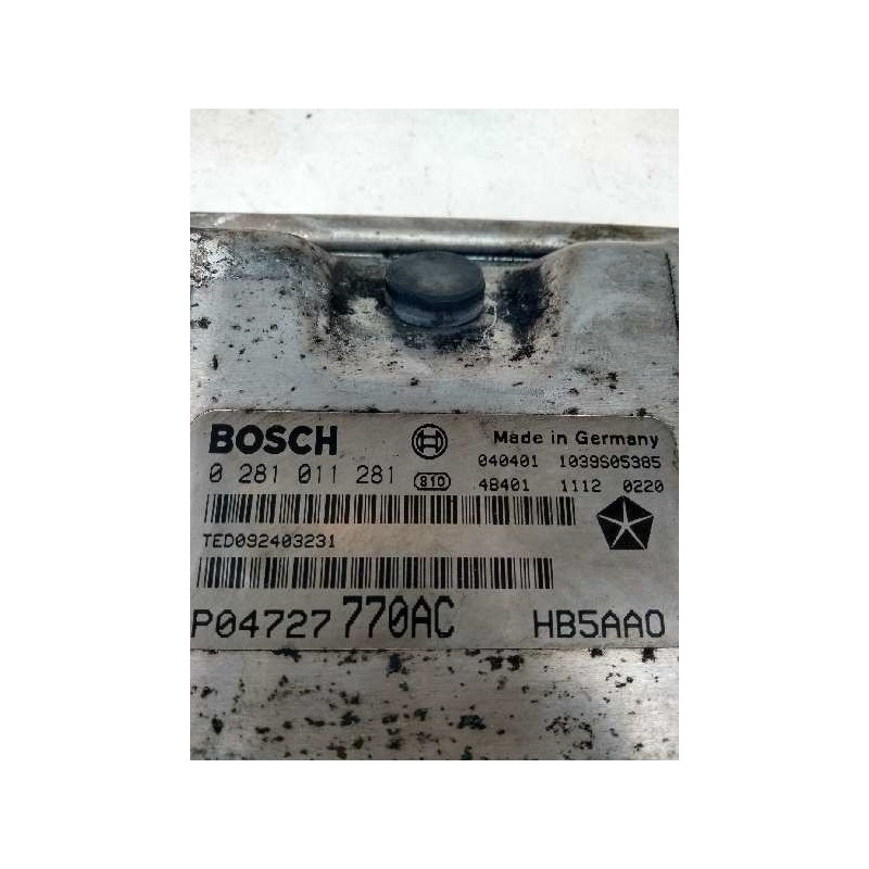 Recambio de centralita motor uce para chrysler voyager (rg) 2.8 crd cat referencia OEM IAM 0281011281 P04727770AC HB5AA0