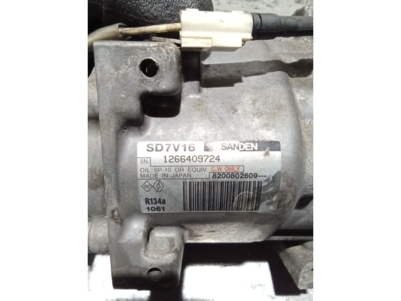 Recambio de compresor aire acondicionado para dacia logan referencia OEM IAM 8200802609  
