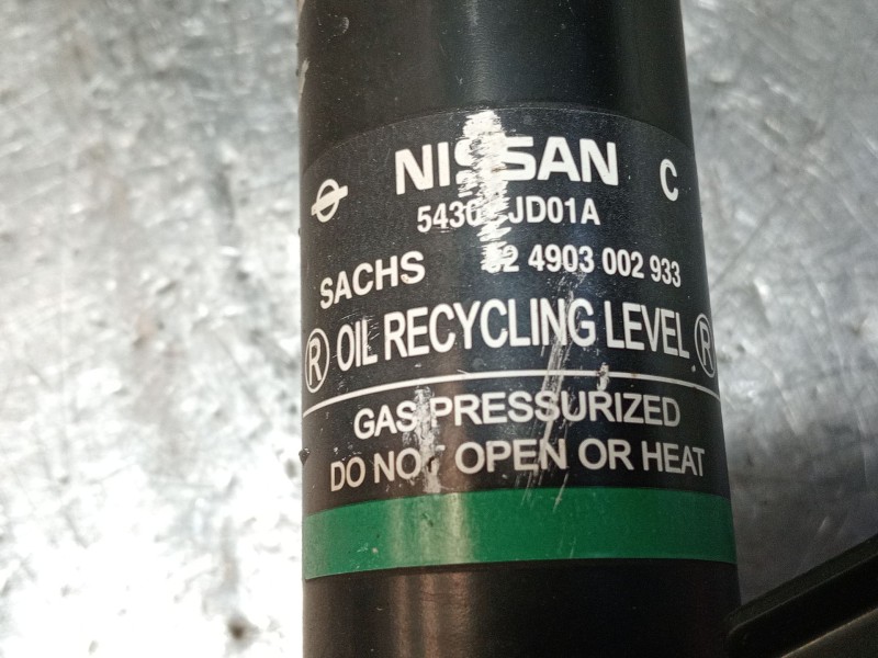 Recambio de amortiguador delantero derecho para nissan qashqai (j10) acenta referencia OEM IAM 54302JD01A 824903002933 