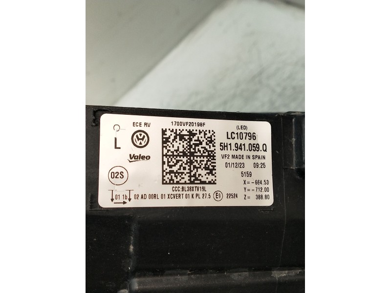 Recambio de faro izquierdo para volkswagen golf viii gti cd1 clubsport referencia OEM IAM 5h1941059qlc10796  