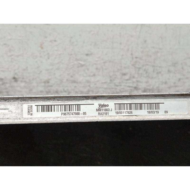 Recambio de radiador agua para citroën c4 spacetourer 1.2 referencia OEM IAM P9675747980 MM11803J 
