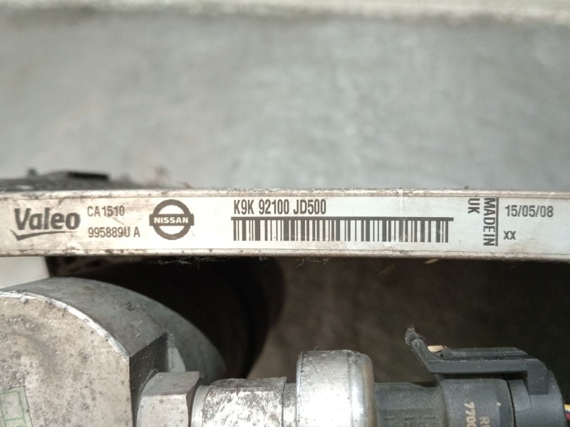 Recambio de condensador / radiador aire acondicionado para nissan qashqai (j10) acenta referencia OEM IAM K9K92100JD500 995889U 