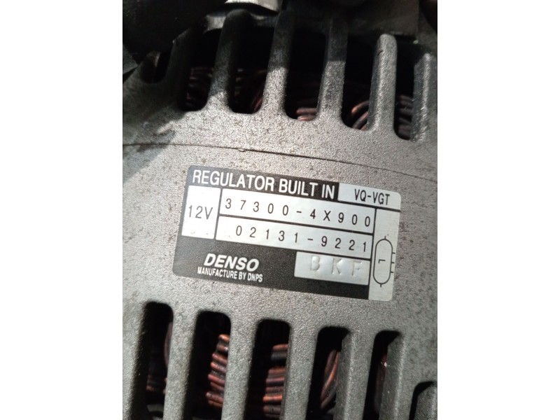 Recambio de alternador para kia carnival / grand carnival iii (vq) 2.9 crdi referencia OEM IAM 373004X900 021319221 
