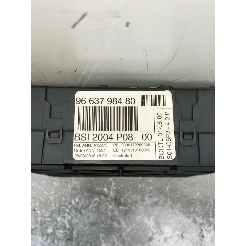 Recambio de caja reles / fusibles para citroën c4 coupe by loeb referencia OEM IAM 9663798480  