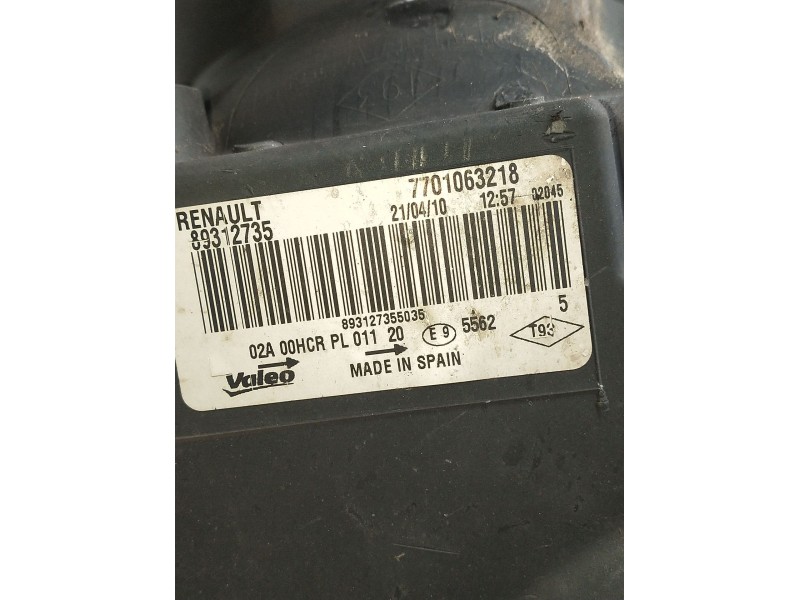Recambio de faro izquierdo para renault megane ii (bm0/1_, cm0/1_) 1.9 dci referencia OEM IAM 770106321889312735  