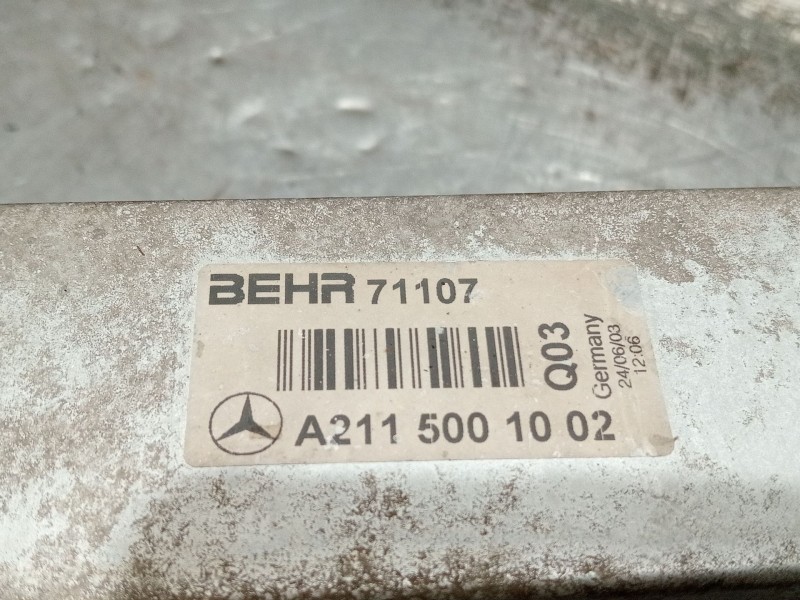 Recambio de intercooler para mercedes-benz clase e (w211) berlina referencia OEM IAM A2115001002  