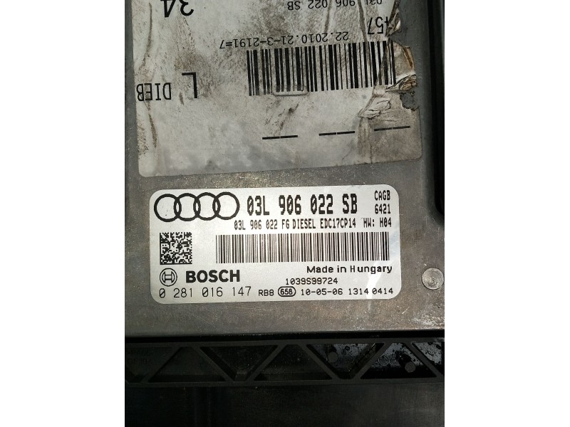 Recambio de centralita motor uce para audi a6 berlina (4f2) 2.0 tdi referencia OEM IAM 0281016147  