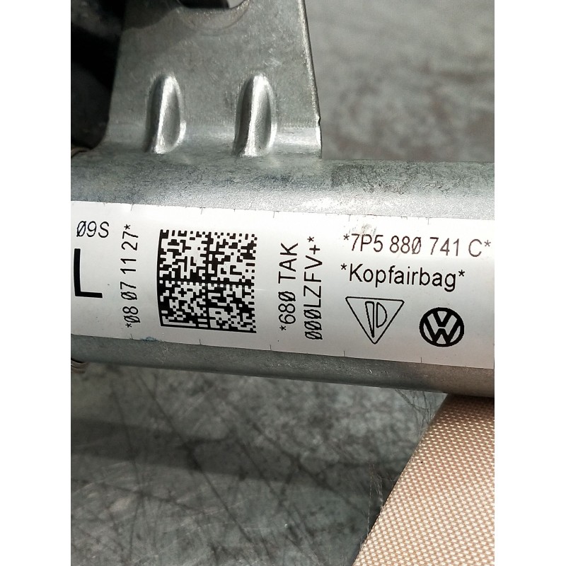 Recambio de airbag cortina delantero izquierdo para porsche cayenne (92a) 4.8 s referencia OEM IAM 7p5880741C  