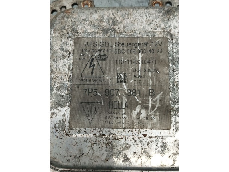 Recambio de centralita faros xenon para porsche cayenne (92a) 4.8 s referencia OEM IAM 7p5907381b  