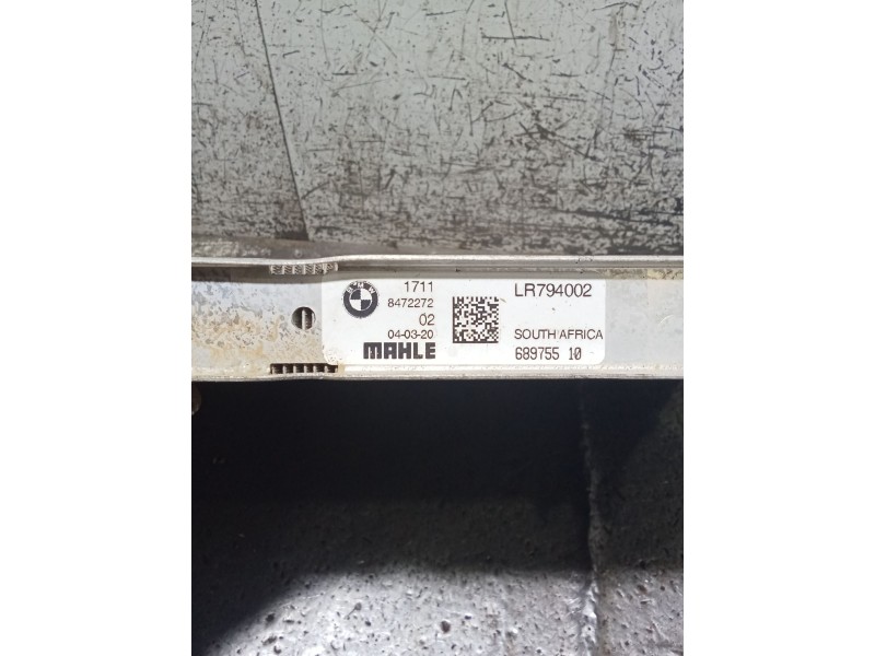 Recambio de radiador agua para bmw serie x3 (g01) referencia OEM IAM LR794002  