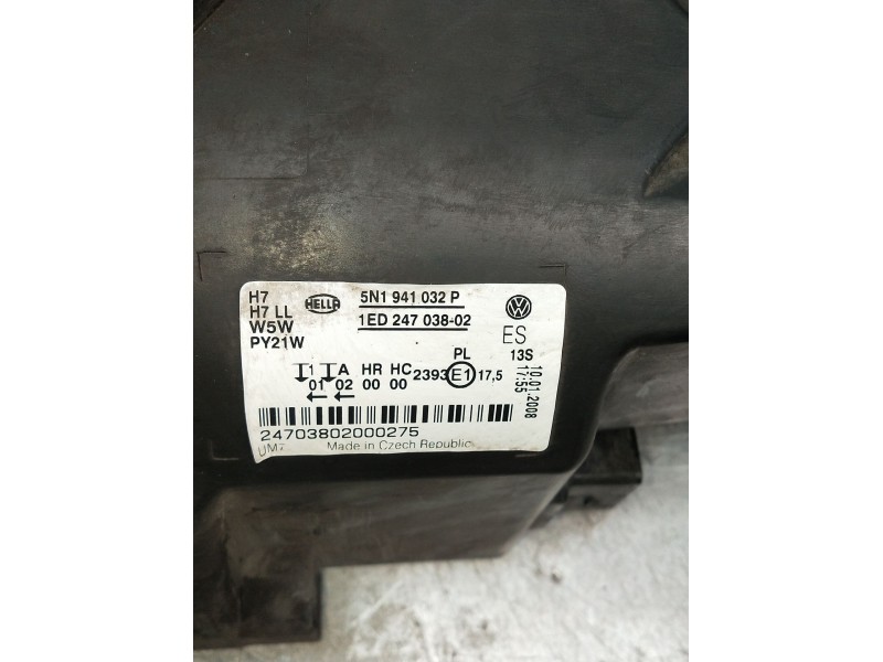 Recambio de faro derecho para volkswagen tiguan (5n1) advance referencia OEM IAM 5N1941032P1ED24703802  