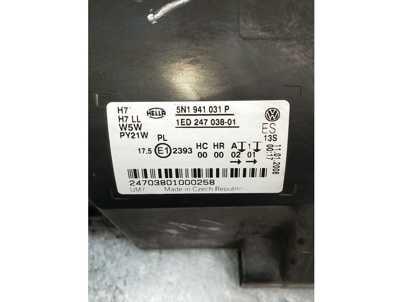 Recambio de faro izquierdo para volkswagen tiguan (5n1) advance referencia OEM IAM 5N1941031P1ED24703801  