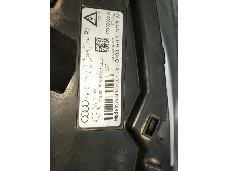 Recambio de faro izquierdo para audi a1 (8x) ambition referencia OEM IAM 8x0941003m 8k0941597c 