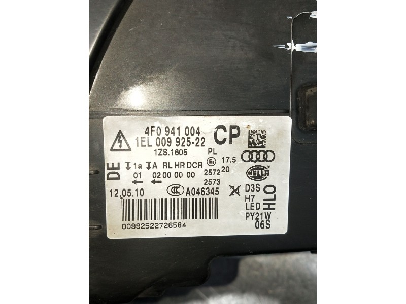 Recambio de faro derecho para audi a6 berlina (4f2) 2.0 tdi referencia OEM IAM 4F0941004 Xenón 
