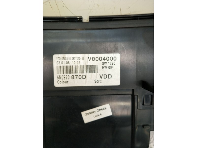 Recambio de cuadro instrumentos para volkswagen tiguan (5n1) advance referencia OEM IAM 5N0920870D  