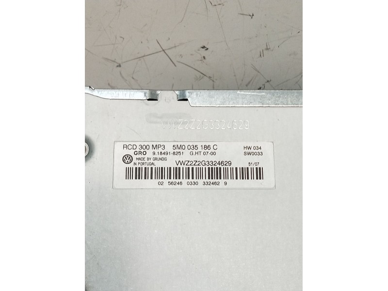 Recambio de sistema audio / radio cd para volkswagen tiguan (5n1) advance referencia OEM IAM 5M0035186C  