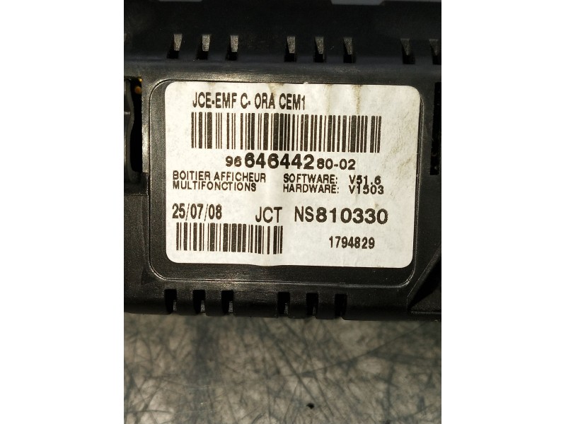 Recambio de pantalla multifuncion para peugeot 308 sw urban referencia OEM IAM 966464428002  