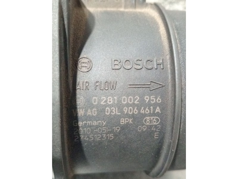 Recambio de caudalimetro para seat alhambra (710, 711) 2.0 tdi referencia OEM IAM 03L906461A 0281002956 