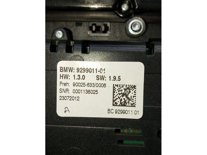 Recambio de mando calefaccion / aire acondicionado para bmw serie 5 lim. (f10) 525d xdrive referencia OEM IAM 929901101900256330