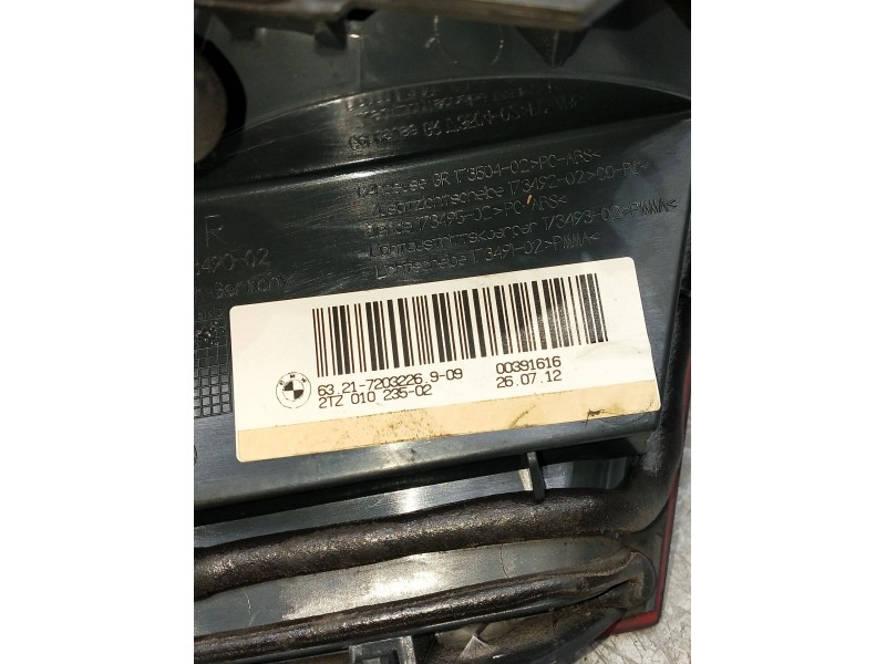Recambio de piloto trasero derecho interior para bmw serie 5 lim. (f10) 525d xdrive referencia OEM IAM 632172032269092zt01023502