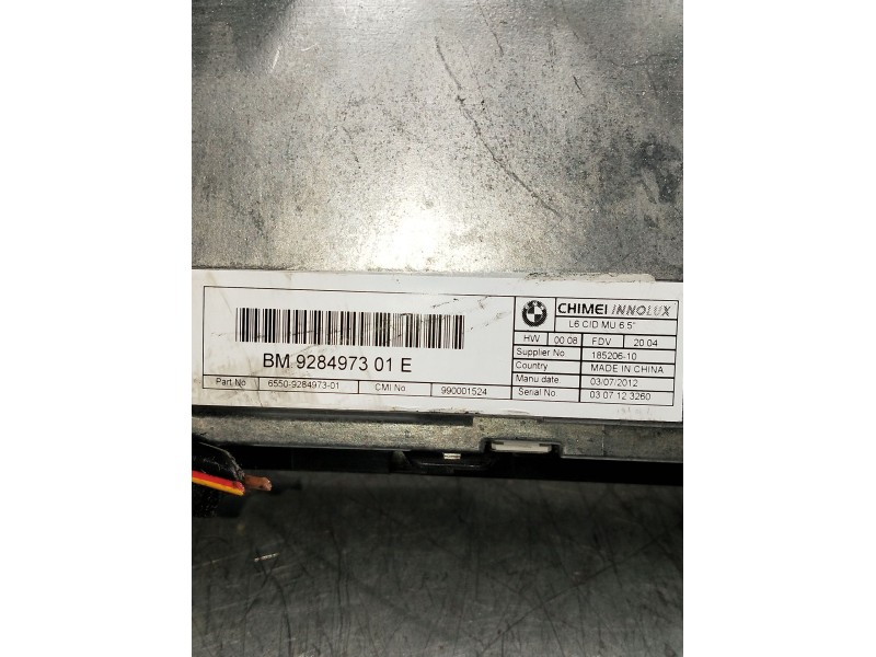 Recambio de pantalla multifuncion para bmw serie 5 lim. (f10) 525d xdrive referencia OEM IAM bm928497301e  