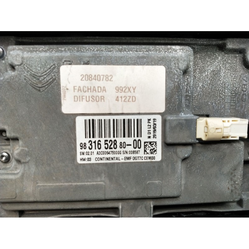 Recambio de pantalla multifuncion para citroën c4 spacetourer 1.2 referencia OEM IAM 983165288000 MANDO CALEFACCIÓN 